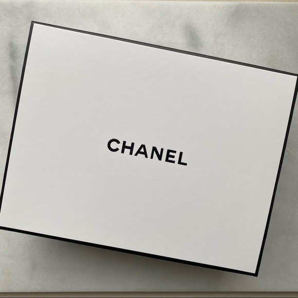 Chanel White with Black Trim Hard Case Box